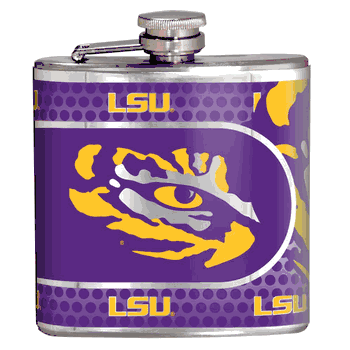 Louisiana State Tigers 6oz Stainless Steel Flask with Metallic Graphics