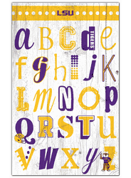 Louisiana State Tigers Alphabet 11x19 Sign