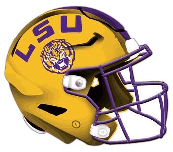 Louisiana State Tigers Authentic Helmet Cutout 24