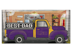 Louisiana State Tigers Best Dad Truck 6x12 Sign