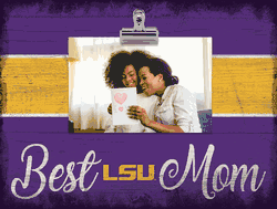 Louisiana State Tigers Best Mom with Stripe Clip Frame