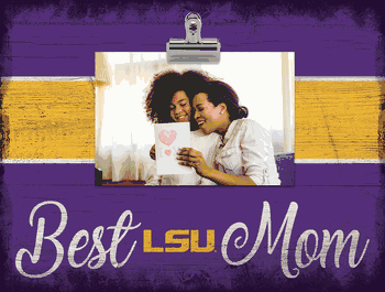 Louisiana State Tigers Best Mom with Stripe Clip Frame