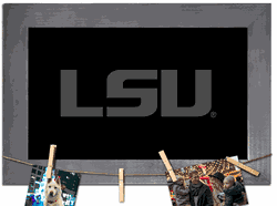 Louisiana State Tigers Blank Chalkboard with frame & clothespins 11x19 Sign