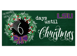 Louisiana State Tigers Chalk Christmas Countdown 6x12 Sign