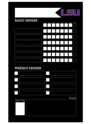 Louisiana State Tigers Chore Chalk Board 11x19 Sign