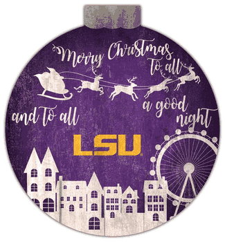 Louisiana State Tigers Christmas Village 12in Wall Art