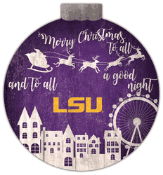 Louisiana State Tigers Christmas Village 12in Wall Art