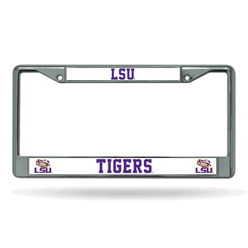 LSU Tigers Standard Chrome Frame with Plastic Inserts 12