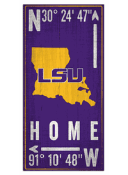 Louisiana State Tigers Coordinate 6x12 Sign