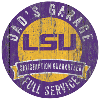 Louisiana State Tigers Dad's Garage Sign