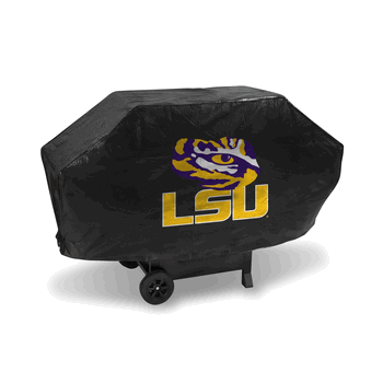LSU Tigers Black Deluxe Grill Cover