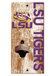 Louisiana State Tigers Distressed Bottle Opener