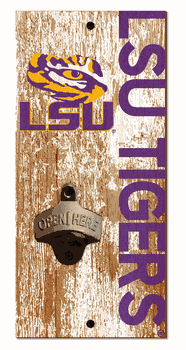 Louisiana State Tigers Distressed Bottle Opener