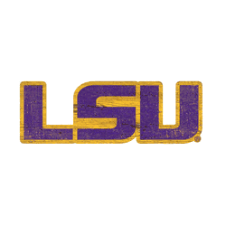 Louisiana State Tigers Distressed Logo Cutout Sign