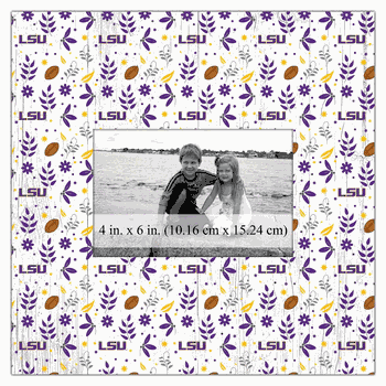 Louisiana State Tigers Floral Pattern 10x10 Frame
