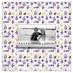 Louisiana State Tigers Floral Pattern 10x10 Frame