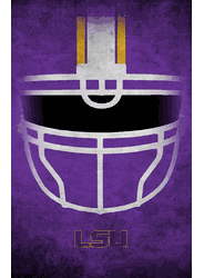 Louisiana State Tigers Ghost Helmet 17x26
