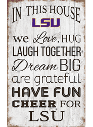 Louisiana State Tigers In This House 11x19 Sign In This House 11x19 Sign