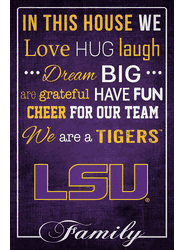 Louisiana State Tigers In This House 17x26