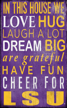 Louisiana State Tigers In This House Sign In This House Sign