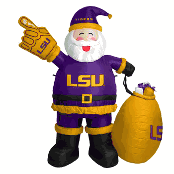 Louisiana State Tigers 7 FT Inflatable Santa