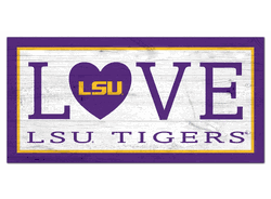 Louisiana State Tigers Love 6x12 Sign