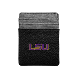 Louisiana State Tigers Pebble Front Pocket Wallet Black