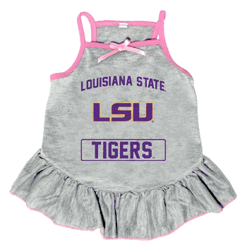 Louisiana State Tigers Pet Dress Grey Type XSmall