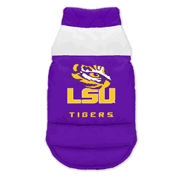 Louisiana State Tigers Pet Parka Puff Vest Extra Small