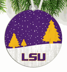 Louisiana State Tigers Snow Scene Ornament