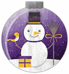 Louisiana State Tigers Snowglobe 12in Wall Art