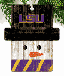 Louisiana State Tigers Snowman Ornament