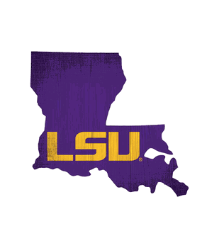 Louisiana State Tigers Team Color Logo State Sign