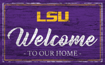 Louisiana State Tigers Team Color Welcome 11x19 Sign Team Color Welcome 11x19 Sign