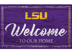 Louisiana State Tigers Team Color Welcome 11x19 Sign Team Color Welcome 11x19 Sign
