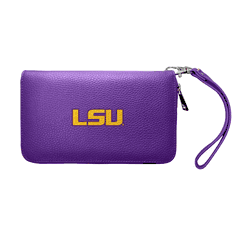 Louisiana State Tigers Zip Organizer Wallet Pebble Purple
