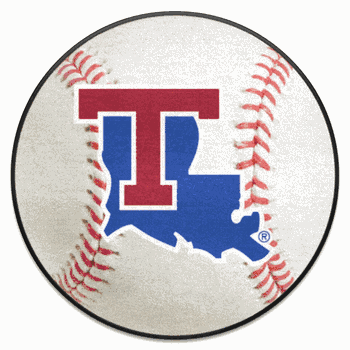 Louisiana Tech Bulldogs Baseball Rug - 27in. Diameter