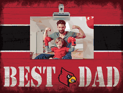Louisville Cardinals 10" x 8" Best Dad with Stripe Clip Frame
