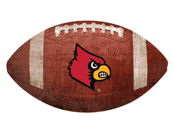Louisville Cardinals 12" Football Shaped Sign
