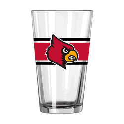 Louisville Cardinals 16oz Stripe Pint Glass