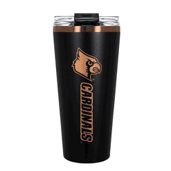 Louisville Cardinals 32oz Black and Copper Big Slim with Straw
