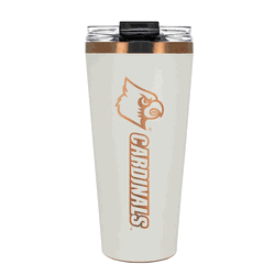 Louisville Cardinals 32oz Crme and Copper Big Slim Tumbler with Straw