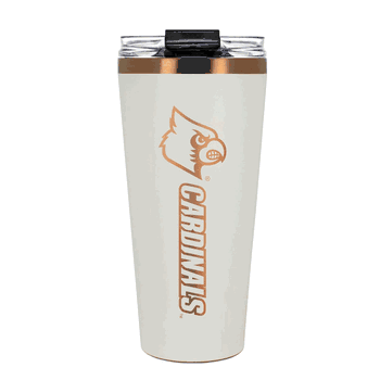 Louisville Cardinals 32oz Crme and Copper Big Slim Tumbler with Straw