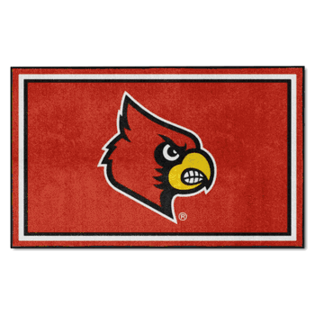 Louisville Cardinals 4ft. x 6ft. Plush Area Rug