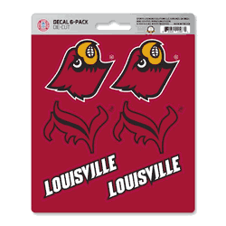 Louisville Cardinals 6 Count Mini Decal Sticker Pack