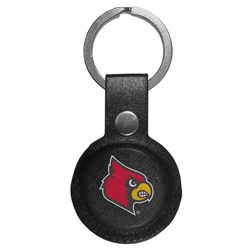 Louisville Cardinals AirTag Compatible Leather Key Chain