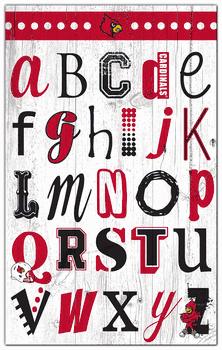Louisville Cardinals Alphabet 11x19 Sign