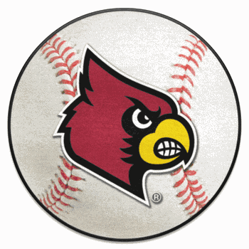 Louisville Cardinals Baseball Rug - 27in. Diameter