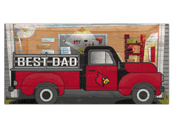 Louisville Cardinals Best Dad Truck 6x12 Sign