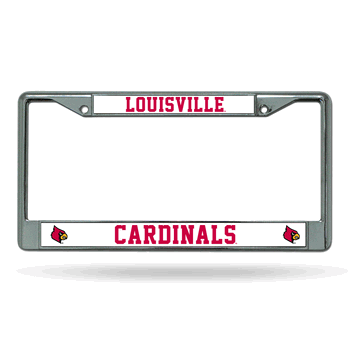 Louisville Cardinals Standard Chrome Frame with Plastic Inserts 12